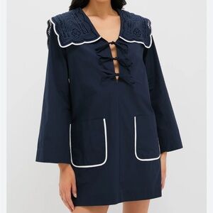 Sea New York Navy Dress with White Accents